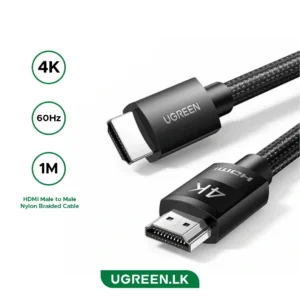 UGREEN 1 Meter 4K@60hz HDMI Male to Male Nylon Braided Cable
