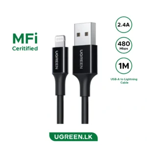 UGREEN 1 Meter MFi Certified USB to Lightning Cable Nickel Plating