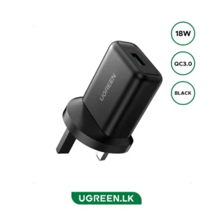 UGREEN 18W QC3.0 USB Fast Charging Power UK Adapter