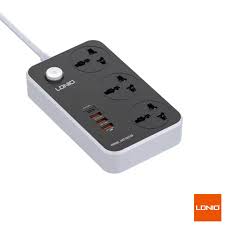 LDNIO Universal 3 PORT + 4 USB POWER SOCKET POWER CORD:2M